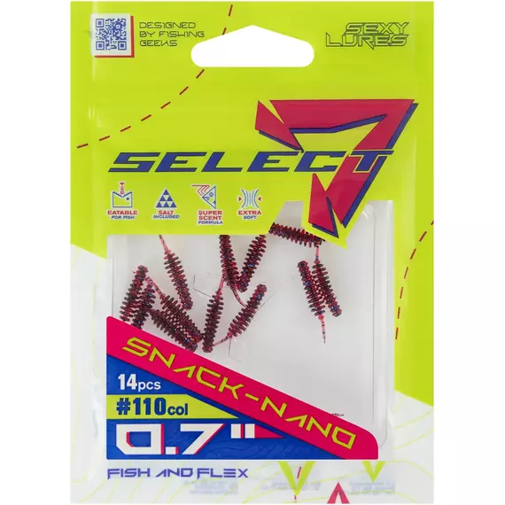 Силікон Select Snack Nano 0.7" #110 (14шт/уп), Довжина силікону: 0.7" (1.78 см), Колір силікону: 110, фото , изображение 2